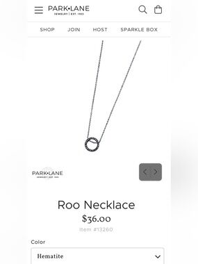 Park Lane Hematite-Tone Circle Pendant Necklace